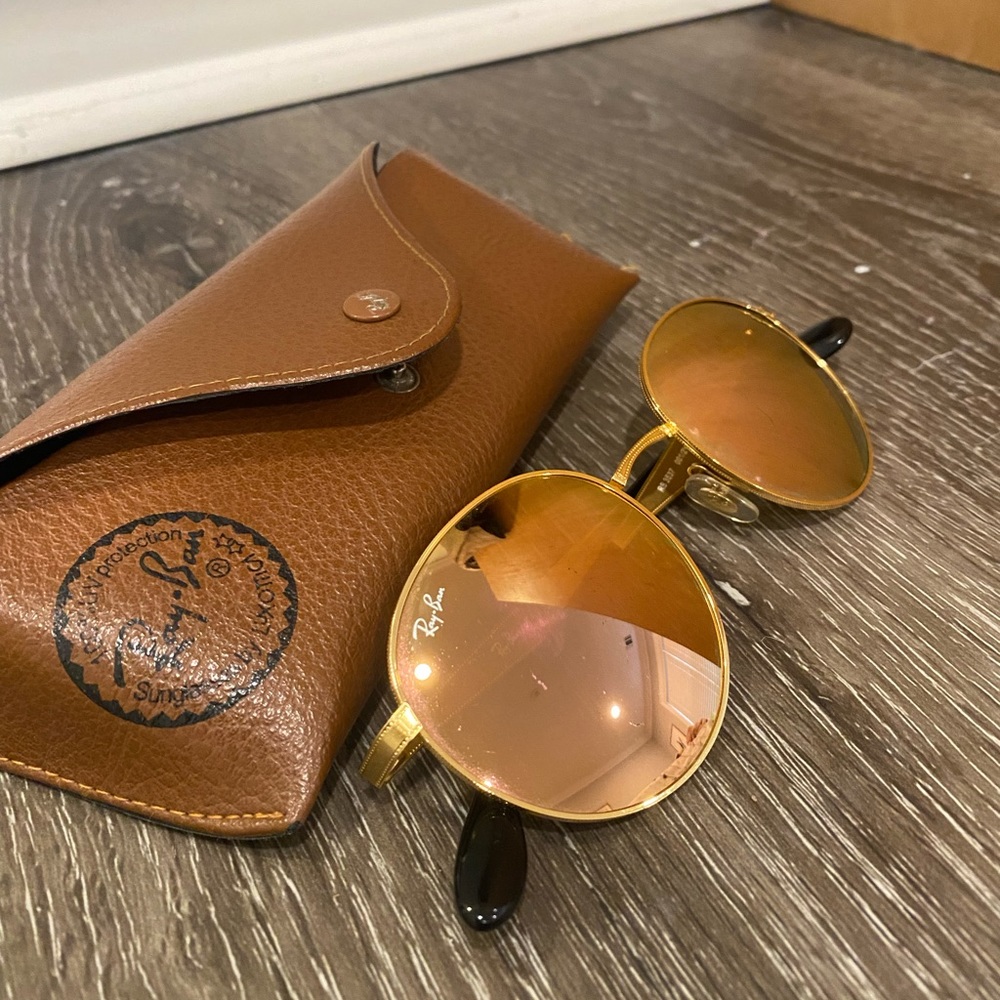 Reflective Round Ray Ban Sunglasses